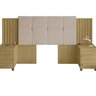Cabeceira Estofada Extensível Casal/queen/king com 2 Mesas de Apoio 4 Gavetas Suiça - 3