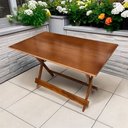 Ver imagem 1 de Mesa Dobrável de Madeira 4 Lugares Retangular MDF 120x70 Imbuia Dkadidecor