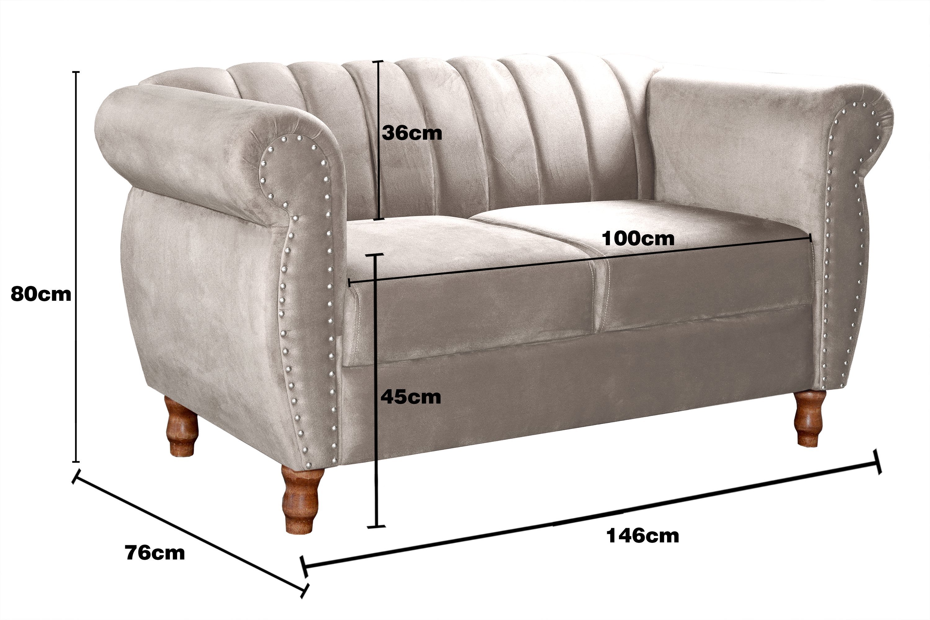 Conjunto Realeza Sofá com Poltronas Chesterfield Decoração - 3