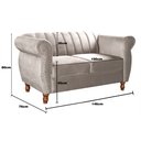 Ver imagem 3 de Conjunto Realeza Sofá com Poltronas Chesterfield Decoração Bege Claro