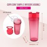 Garrafa Tampa e Infusor 450 Ml Jacki Design Azul - 3