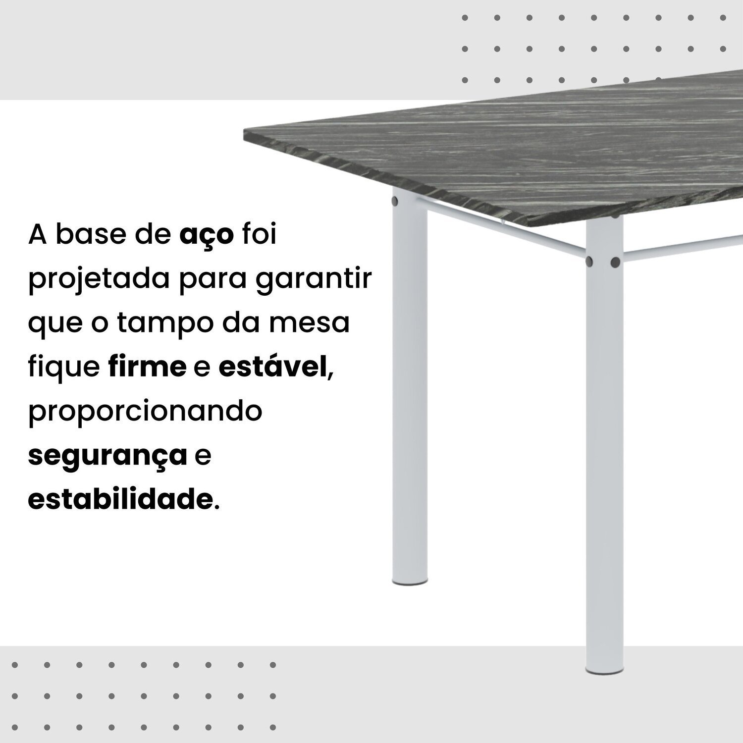 Conjunto de Mesa Retangular 180x75cm Tampo Ardósia Indiana 8 Cadeiras Lavínea - 11