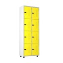 Ver imagem 1 de Armário Roupeiro Aço 8 Portas Academia Guarda Volume Ea702 Amarelo