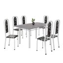 Ver imagem 2 de Conjunto de Mesa Retangular 140x75cm Tampo Granito Ocre 6 Cadeiras Lavínea