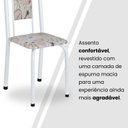 Ver mais imagens de Conjunto de Mesa Retangular 140x75cm Tampo Granito Ocre 6 Cadeiras Lavínea Branco/Botanic Bege