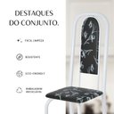 Ver imagem 5 de Conjunto de Mesa Retangular 140x75cm Tampo Granito Topázio 6 Cadeiras Lavínea