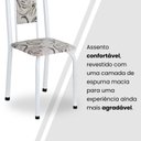 Ver mais imagens de Conjunto de Mesa Retangular 140x75cm Tampo Granito Topázio 6 Cadeiras Lavínea Branco/Arabesco
