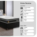 Ver imagem 2 de Cama Box Base Solteiro + Colchão Life D33 Pillow Top 88x188cm - Preto - e-Shop Casa