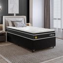 Ver imagem 6 de Cama Box Base Solteiro + Colchão Life D33 Pillow Top 88x188cm - Preto - e-Shop Casa