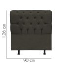 Ver imagem 3 de Cabeceira Estofada Paris 90cm Solteiro para Cama Colchão Box Quarto Linho Marrom - Aurora Line