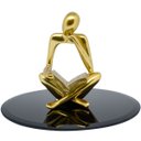 Ver imagem 3 de Kit Enfeite Decorativo Figura Abstrata Homem Pensador Reflexão Ampulheta Decoração Ambientes - Kit a