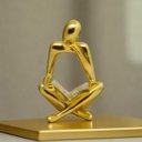Ver imagem 5 de Kit Enfeite Decorativo Figura Abstrata Homem Pensador Reflexão Ampulheta Decoração Ambientes - Kit a