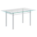 Ver imagem 6 de Conjunto de Mesa Retangular 140x75cm Tampo de Vidro 6 Cadeiras Lavínea Branco/Arabesco
