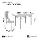 Ver imagem 3 de Conjunto de Mesa Retangular 120x75cm Tampo Granito Ocre 4 Cadeiras Lavínea Branco/Preto Floral