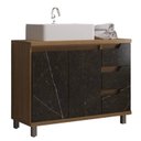 Ver imagem 3 de Gabinete de Banheiro 02 Portas 03 Gavetas 100cm com Cuba Ref 1000