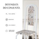 Ver imagem 5 de Conjunto de Mesa Retangular 120x75cm Tampo Granito Ocre 4 Cadeiras Lavínea