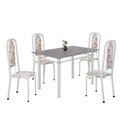 Ver imagem 2 de Conjunto de Mesa Retangular 120x75cm Tampo Granito Ocre 4 Cadeiras Lavínea