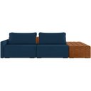 Ver imagem 3 de Sofá Ilha Modular para Sala 232cm com Puff Dublin K01 Veludo Azul Sintético Caramelo - Lyam Decor