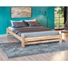 Cama de Casal Turca Madeira Maciça sem Pintura - 1