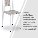 Ver mais imagens de Conjunto de Mesa Retangular 120x75cm Tampo Granito Topázio 4 Cadeiras Lavínea Branco/Botanic Bege
