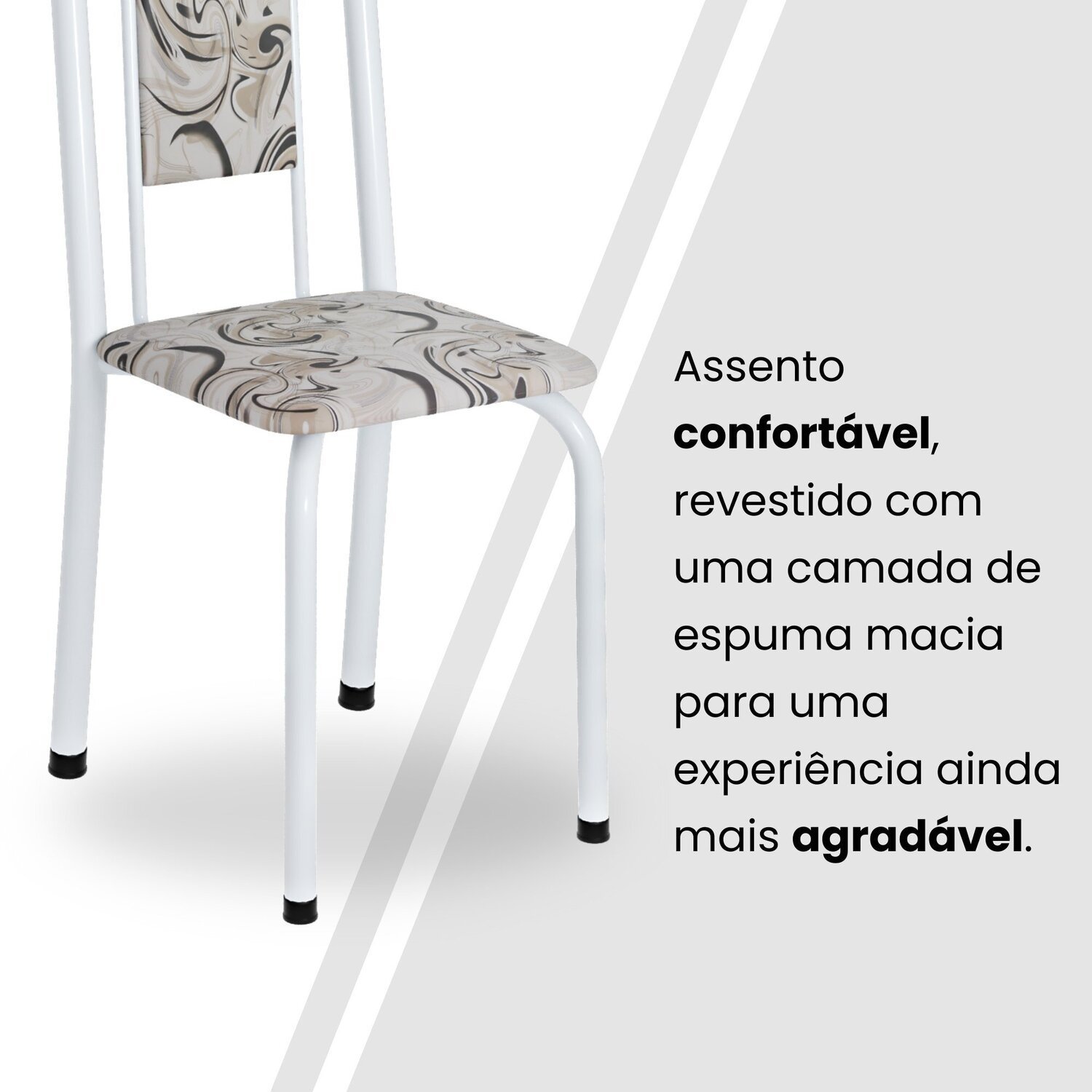 Conjunto de Mesa Retangular 120x75cm Tampo Granito Topázio 4 Cadeiras Lavínea - 8