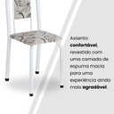 Ver mais imagens de Conjunto de Mesa Retangular 120x75cm Tampo Granito Topázio 4 Cadeiras Lavínea Branco/Arabesco