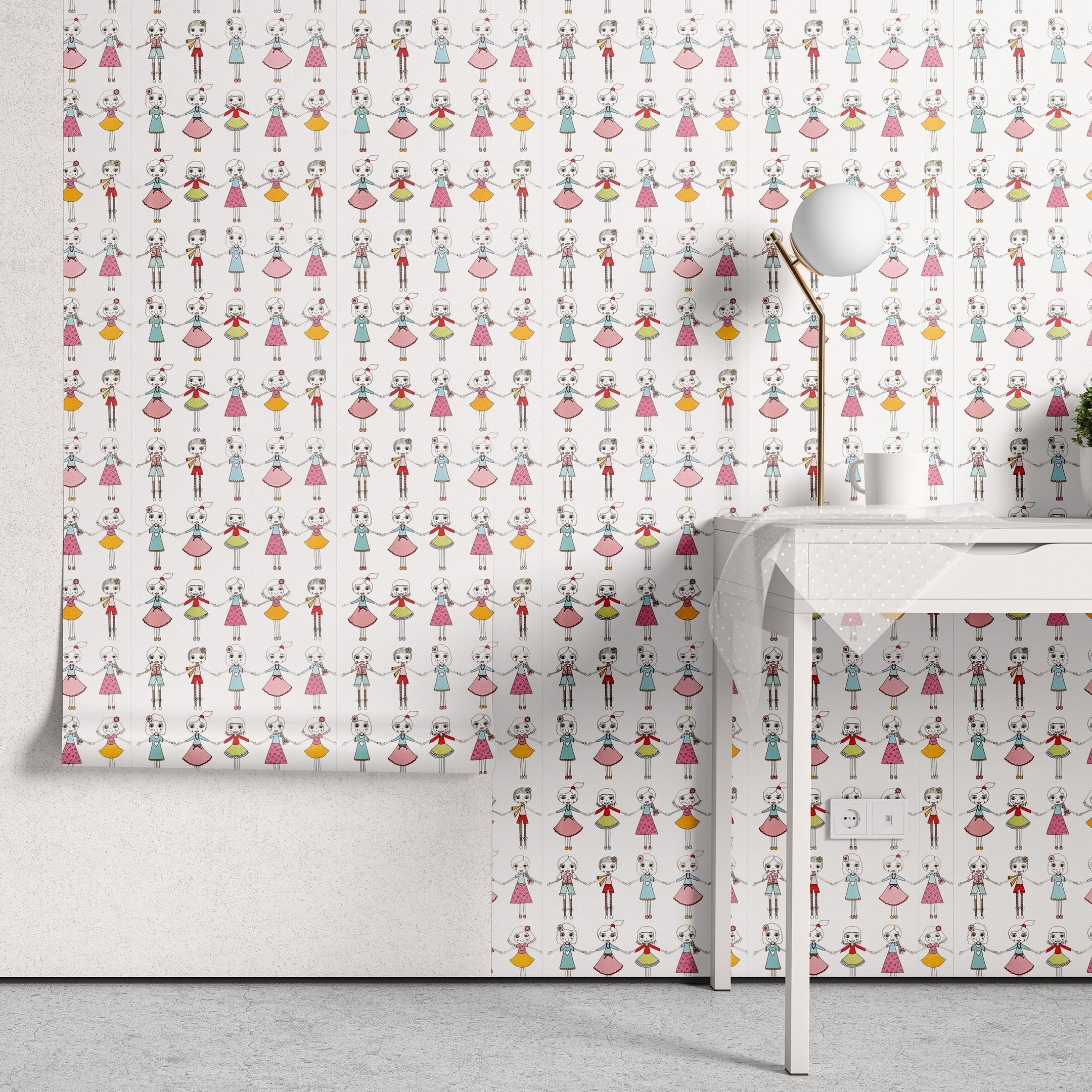 Papel de Parede Adesivo Menina Meninas - 2