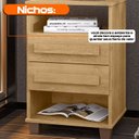 Ver imagem 5 de Mesa de Cabeceira Turim com 2 Gavetas e Nichos