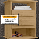 Ver imagem 6 de Mesa de Cabeceira Turim com 2 Gavetas com 2 Nichos Bege