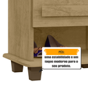 Ver imagem 3 de Mesa de Cabeceira Turim com 2 Gavetas com 2 Nichos Bege