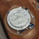 Ver imagem 3 de Jogo 6 Pratos de Sobremesa de Porcelana Germer Mármore Branco Raso Nero 20,5cm