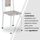Ver mais imagens de Conjunto de Mesa Retangular a 120x75cm Tampo de Vidro 4 Cadeiras Lavínea Branco/Botanic Bege
