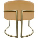 Ver imagem 5 de Kit 2 Poltronas Decorativa Recepção Luna Suede Cores Base de Ferro Champagne Mostarda Suede