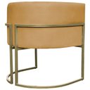 Ver imagem 2 de Kit 2 Poltronas Decorativa Recepção Luna Suede Cores Base de Ferro Champagne Mostarda Suede