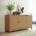Ver imagem 3 de Aparador Buffet para Sala de Jantar 3 Portas 160cm Madeira Maciça Ethos F06 Freijó - Lyam Decor
