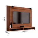 Ver imagem 2 de Painel para Tv até 50" Dijon Ripado C/ Prateleira Naturale