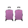 Mala De Bordo 2 Peças ABS 4 Rodas XH-A122 Rosa Prizi - 1