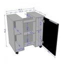 Ver imagem 4 de Kit com 2 Gabinetes de Coluna 1 Porta Pequin Branco/Ripado
