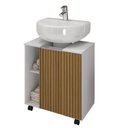 Ver imagem 3 de Kit com 2 Gabinetes de Coluna 1 Porta Pequin Branco/Ripado