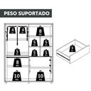 Ver imagem 6 de Guarda Roupa Casal Greco 4 Portas Cinamomo/off White - Madetec