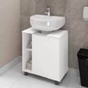 Ver imagem 1 de Kit com 2 Gabinetes de Coluna 1 Porta Pequin Branco