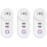 Kit 3 Tomadas Inteligentes Lspa2 Wifi Celular Usb Alexa Google Home 10a - 1