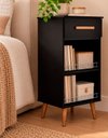 Ver imagem 1 de Balcão Módulo Multifuncional Bancada Mesa Apoio Lateral Ipê Cor:Preto