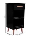 Ver imagem 5 de Balcão Módulo Multifuncional Bancada Mesa Apoio Lateral Ipê Cor:Preto