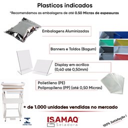 Seladora Pedal para Embalagens Aluminizadas,toldos 40cm Solda Dupla - 4