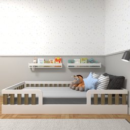 Conjunto Infantil de Cama Montessoriana e Escrivaninha com Regulagem de Altura - 7