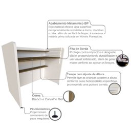 Conjunto Infantil de Cama Montessoriana e Escrivaninha com Regulagem de Altura - 16