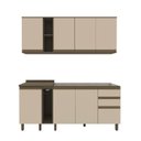 Ver imagem 2 de Cozinha Completa Modulada 6 Peças 100% MDF com Tampo Connect Duna/Cristal