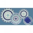 Ver imagem 2 de Kit 10 Pratos Rasos Donna Lola Oxford Cerâmica 24cm