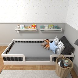 Conjunto Infantil de Cama Montessoriana e Escrivaninha com Regulagem de Altura - 8